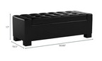 Large 51" Storage Ottoman, Tufted Storage Bench