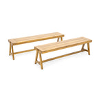 Outdoor Dining Benches (Set of 2)