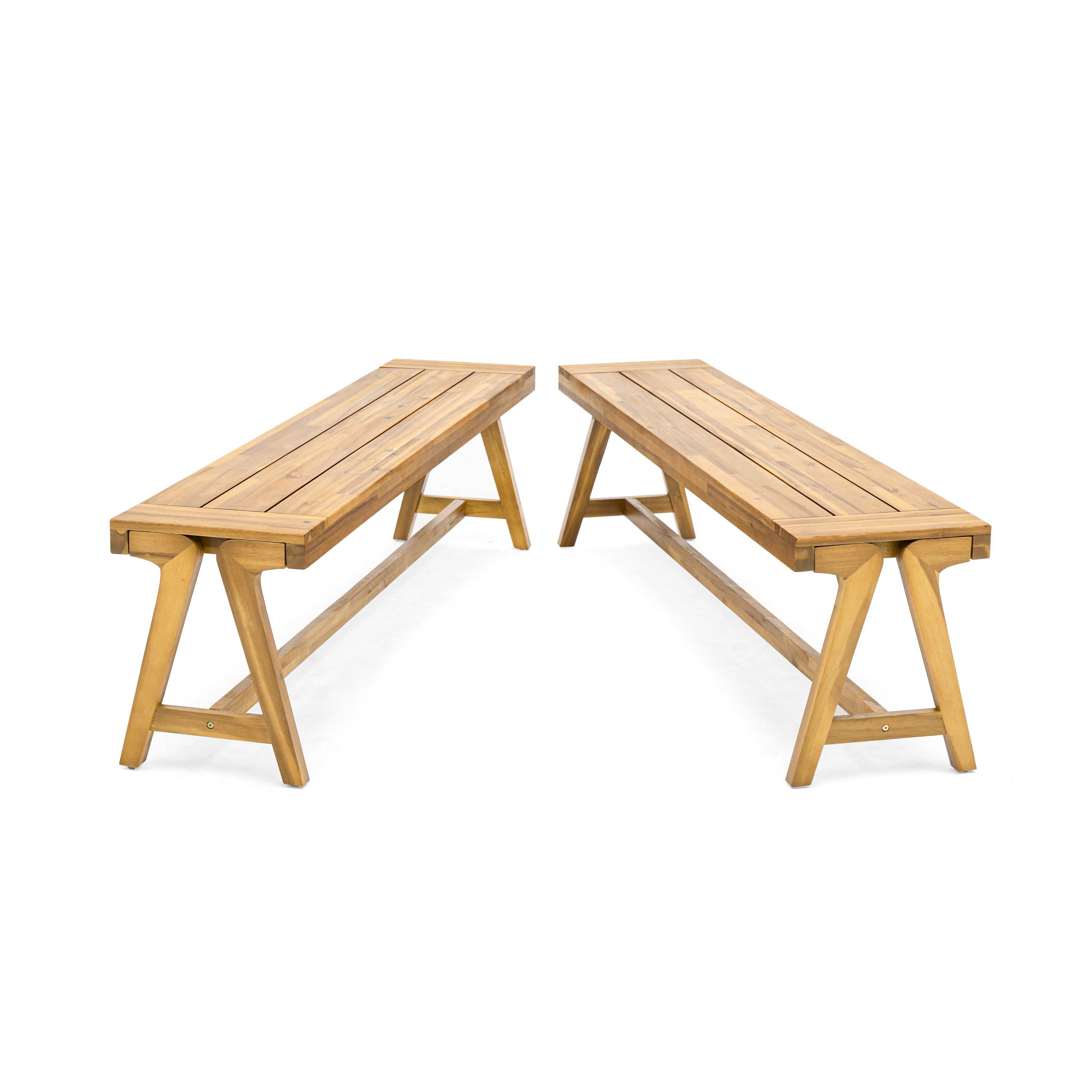 Outdoor Dining Benches (Set of 2)