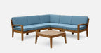 Grenada 5 Seater Acacia Wood Sectional Sofa Set