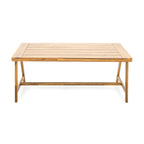 Modern Outdoor Dining Table, Acacia Wood Patio Table