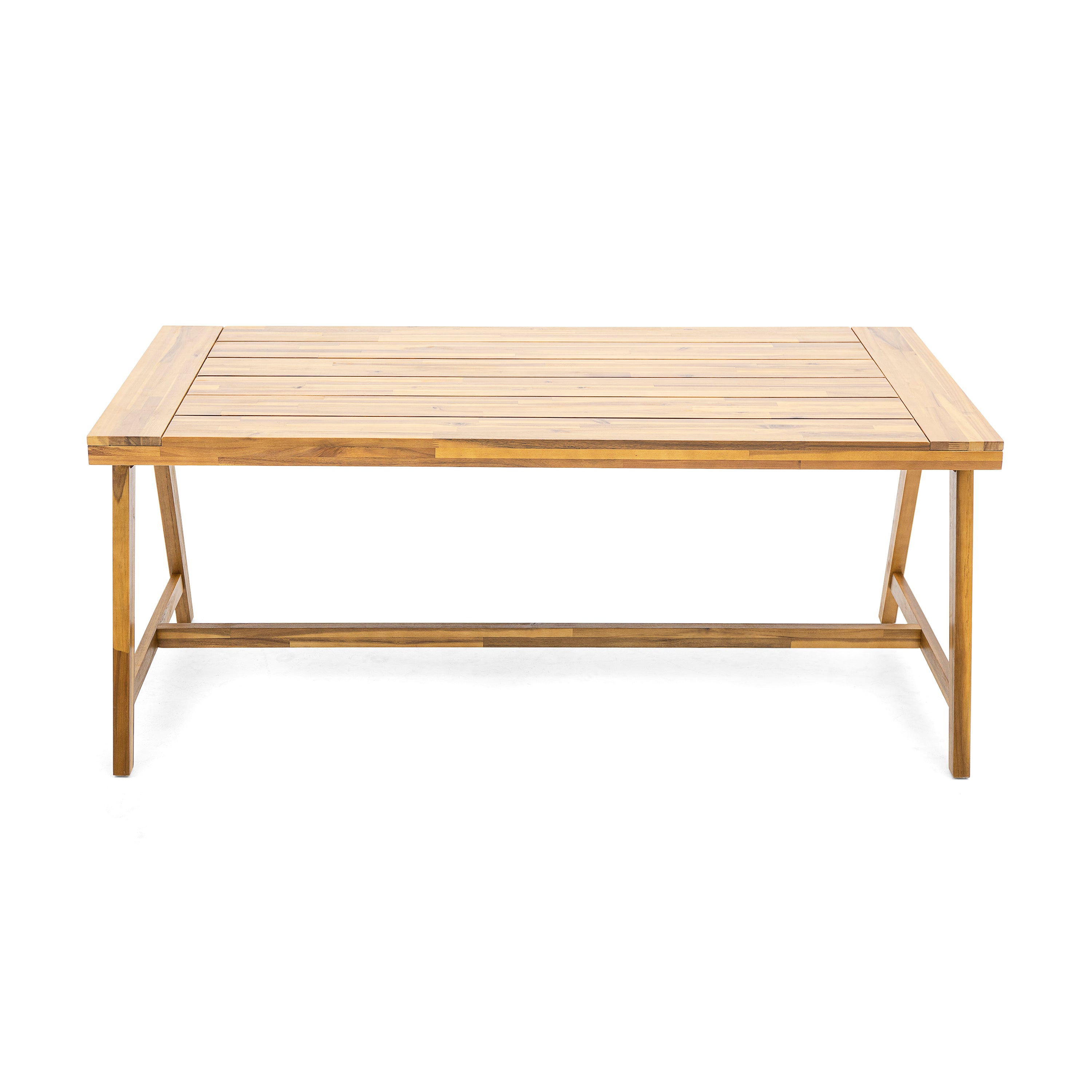 Modern Outdoor Dining Table, Acacia Wood Patio Table