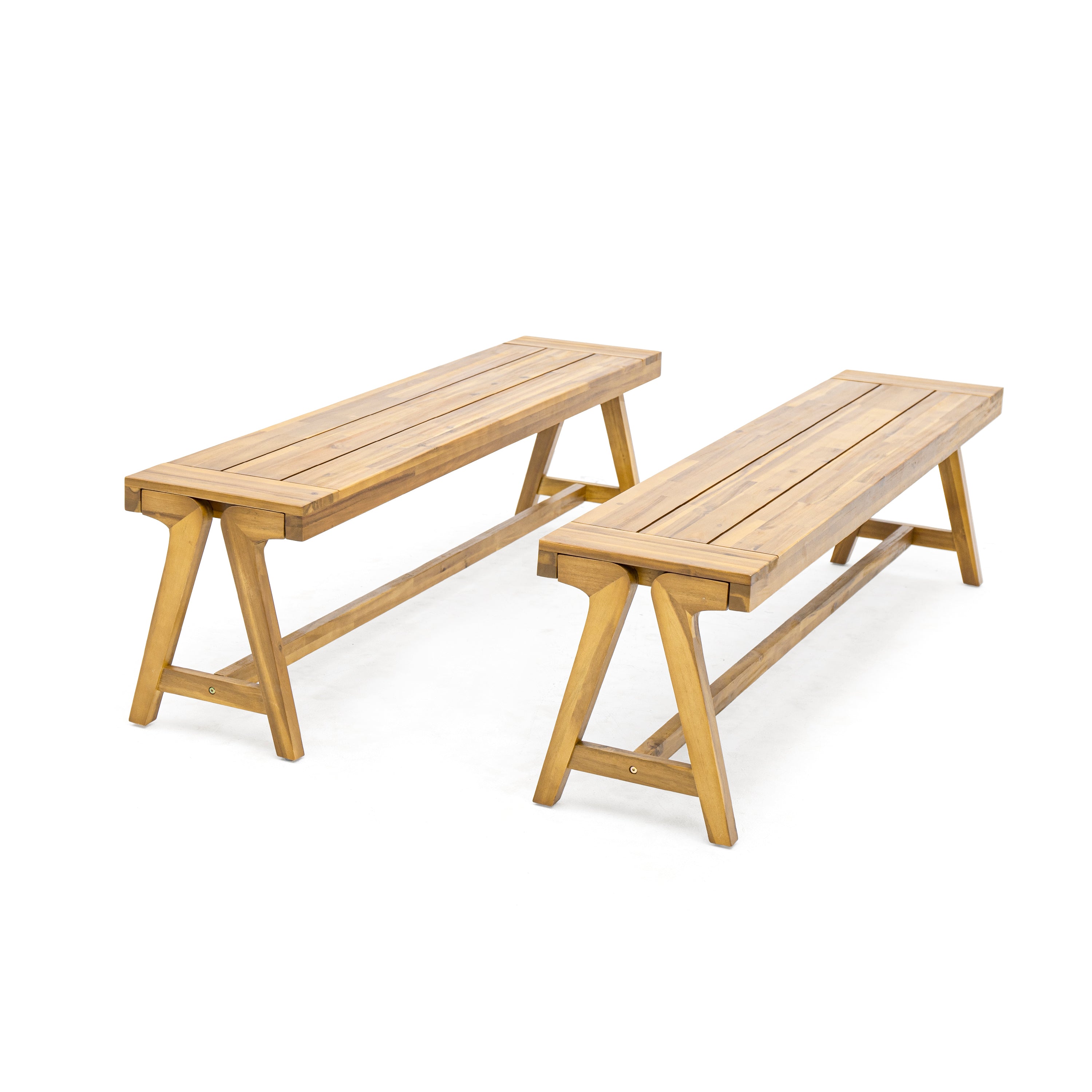 Outdoor Dining Benches (Set of 2)