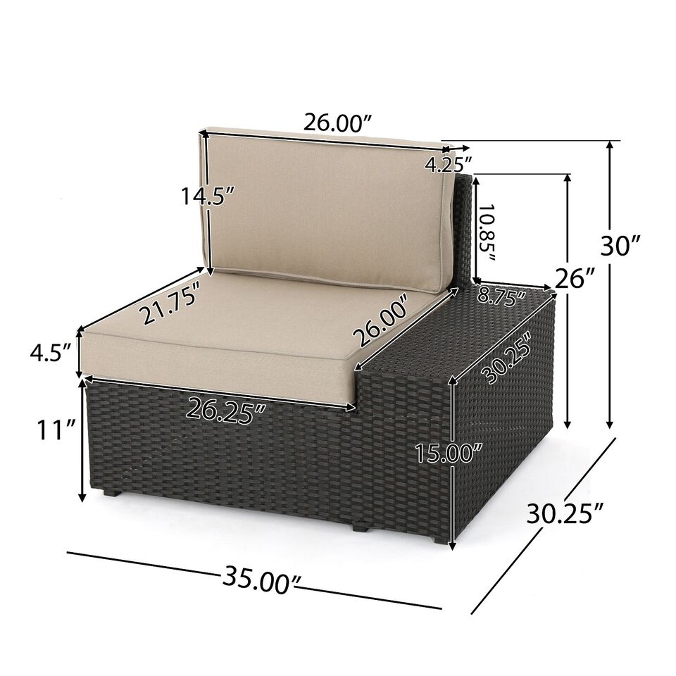 Santa Cruz Outdoor 8-Piece Sectional Set