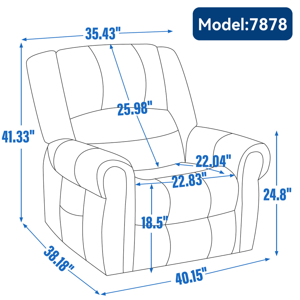 Power Lift Recliner Chair With Heat & Massage Features