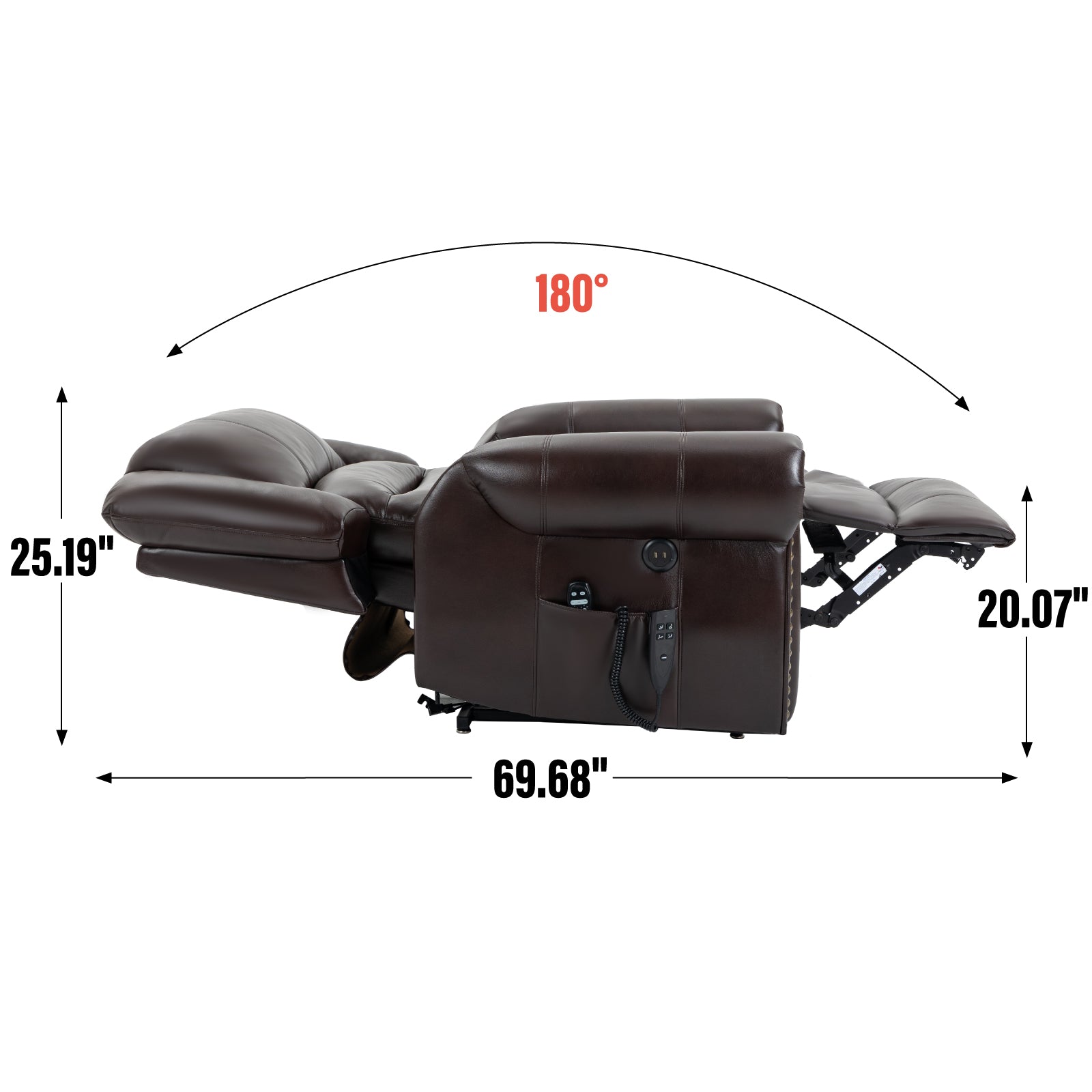 Power Lift Recliner Chair With Heat & Massage Features