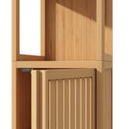 Large Capacity Multifunctional Bamboo Storage Cabinet