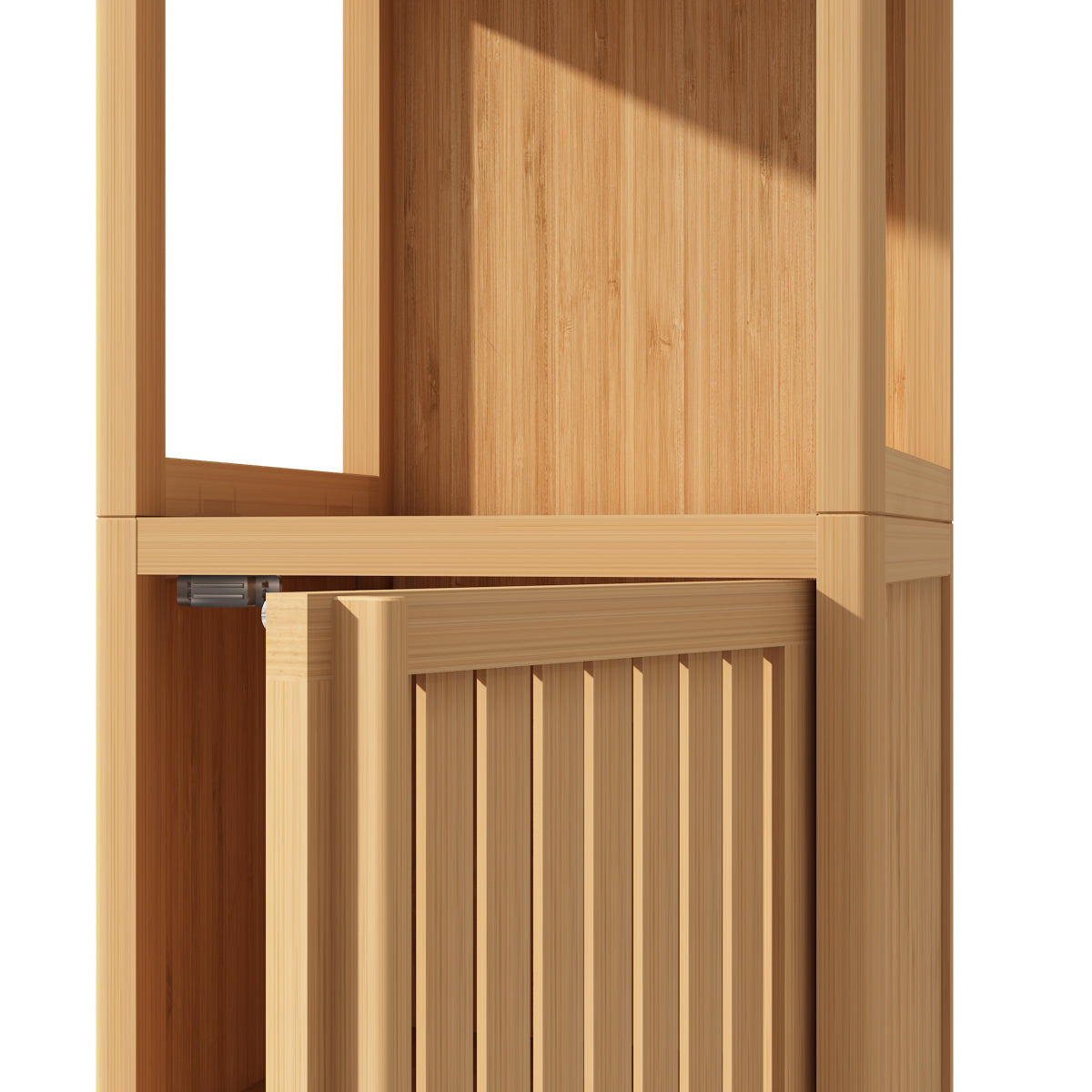 Large Capacity Multifunctional Bamboo Storage Cabinet