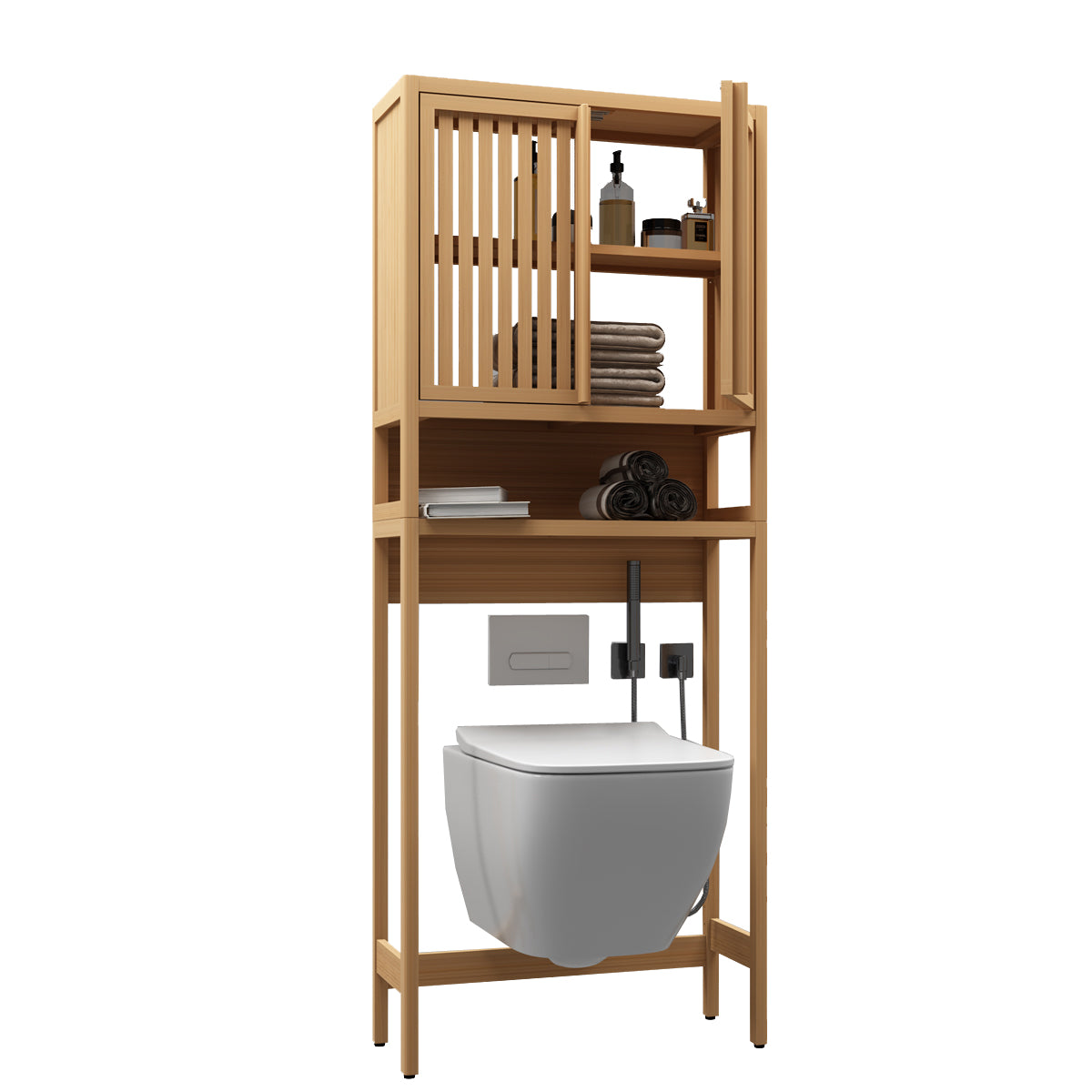Bamboo Toilet Storage Rack