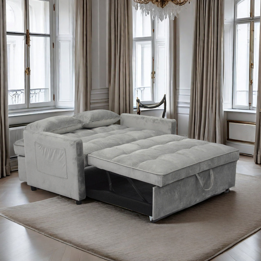 Modern Velvet Loveseat Futon Sofa