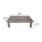 Rustic Coffee Table - 59x35.5x17.5"