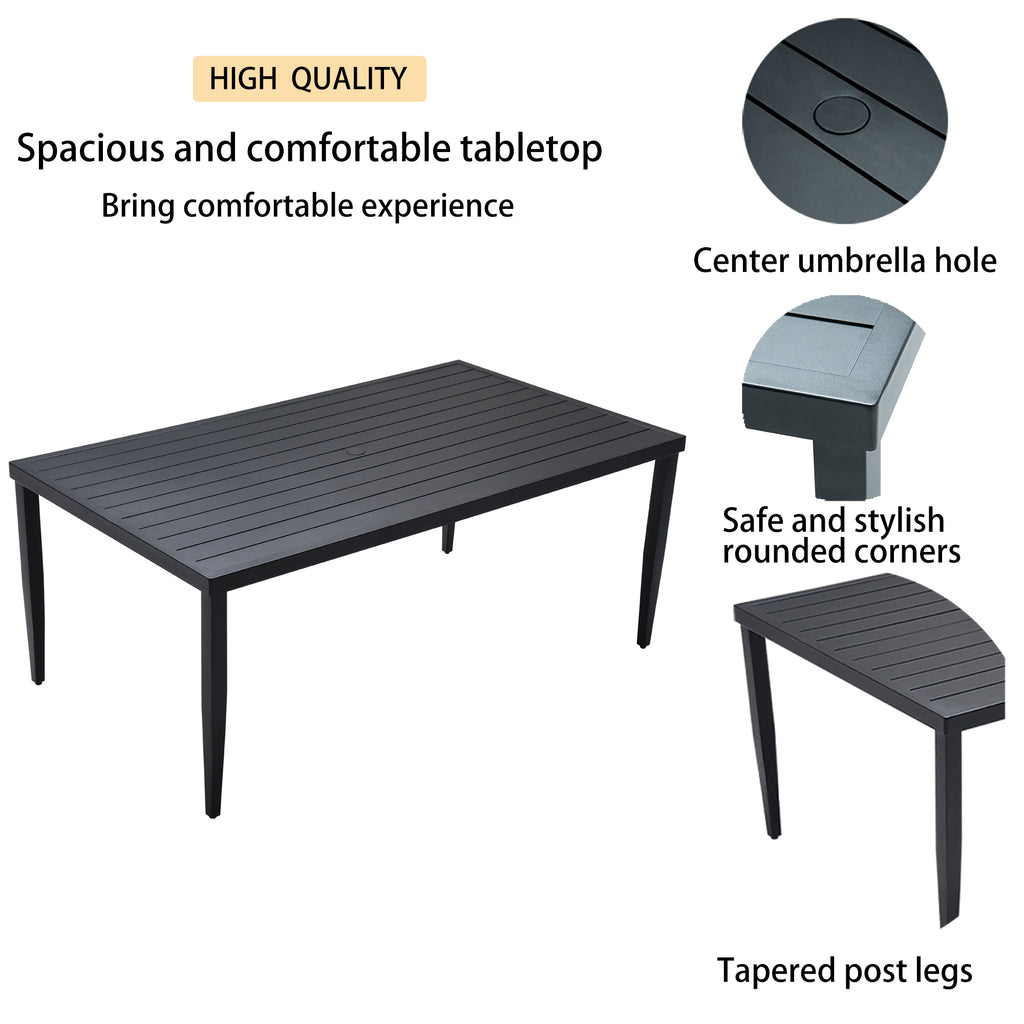 Outdoor Patio Aluminum 40"x70" Rectangle Dining Table