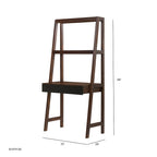 32x20x68" Ladder Desk and Ladder Style Display Shelf