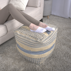 Western Handcrafted Fabric Pouf