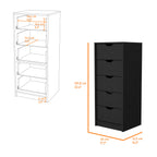 Wenge 5 Narrow Drawer Dresser