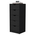 Wenge 5 Narrow Drawer Dresser