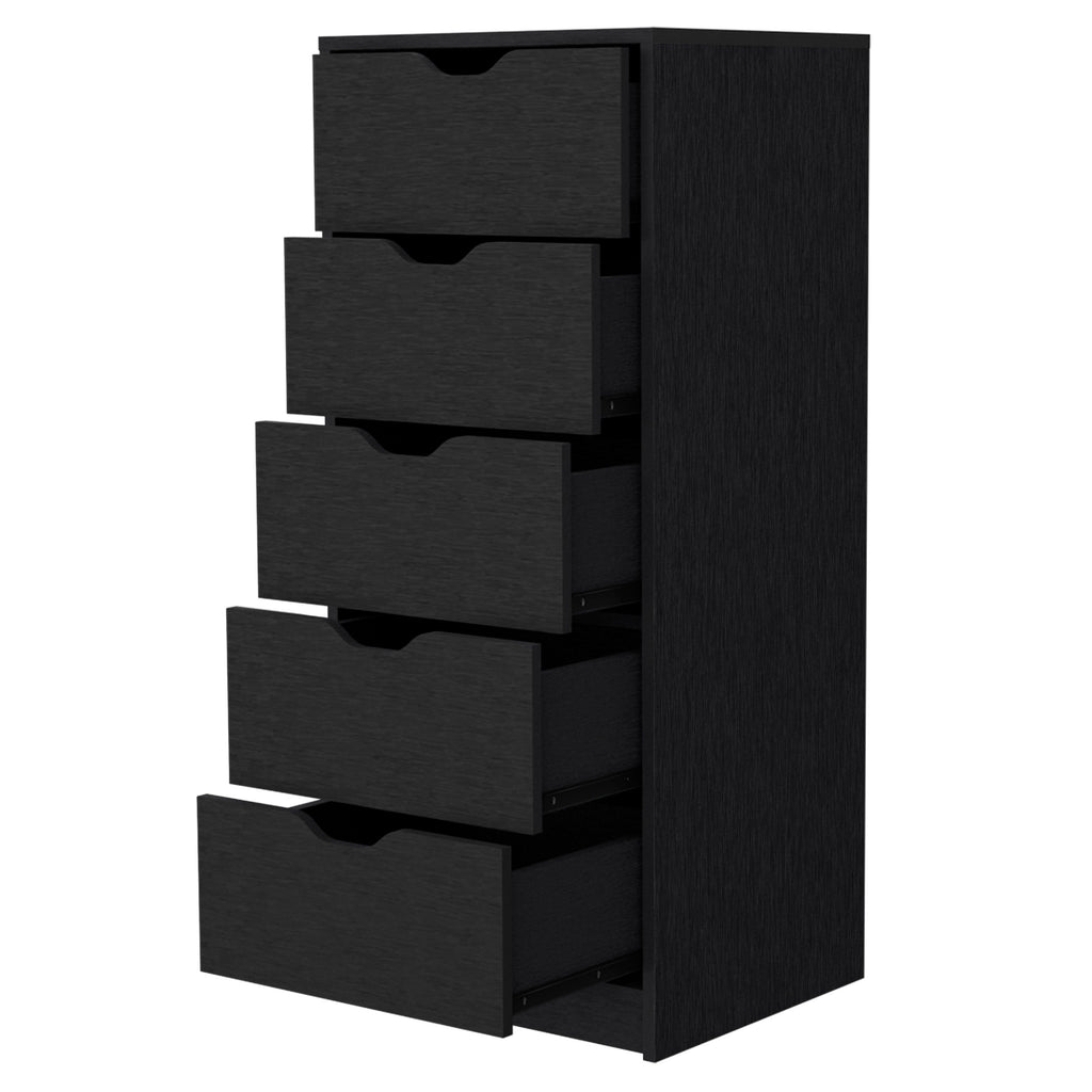 Wenge 5 Narrow Drawer Dresser