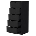 Wenge 5 Narrow Drawer Dresser