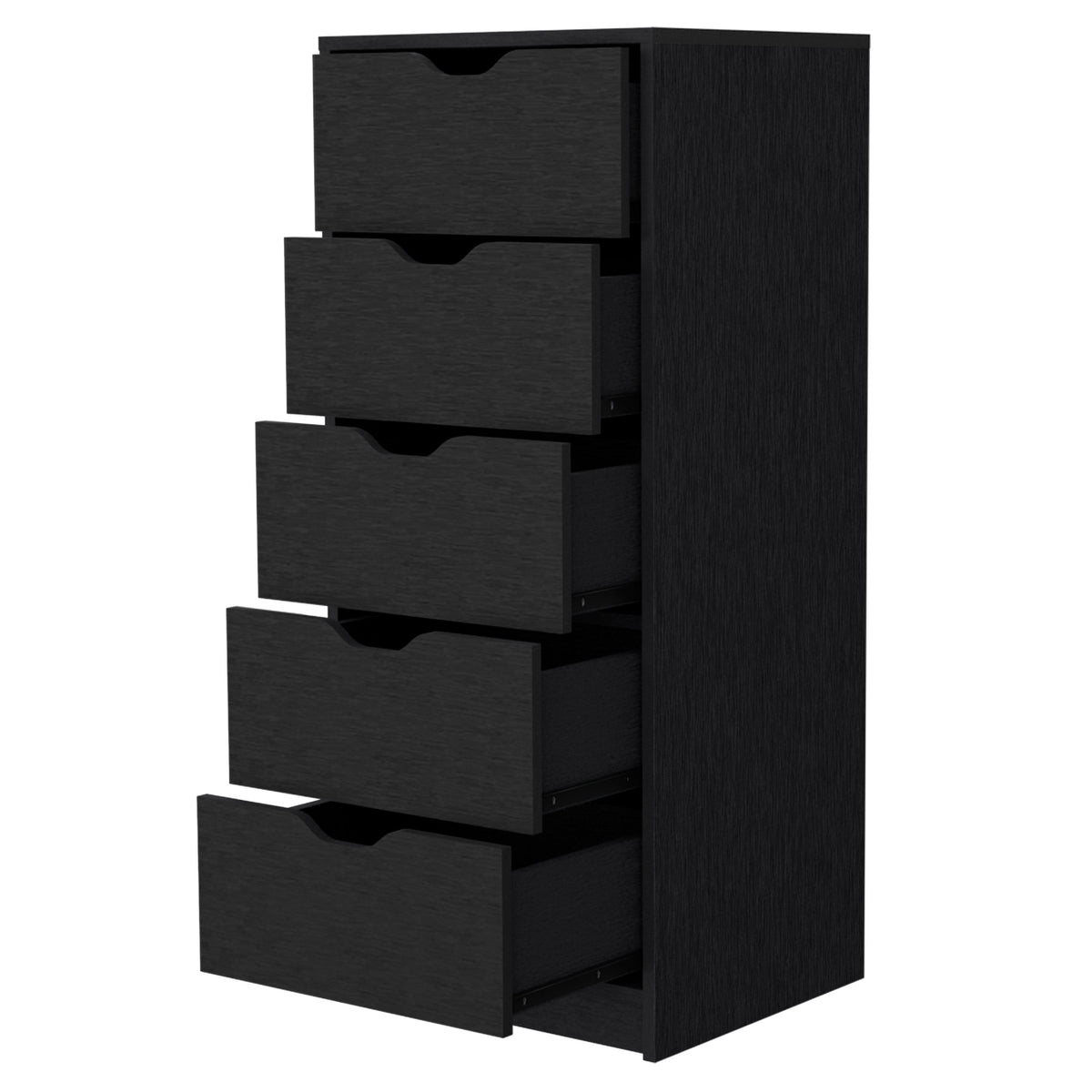 Wenge 5 Narrow Drawer Dresser