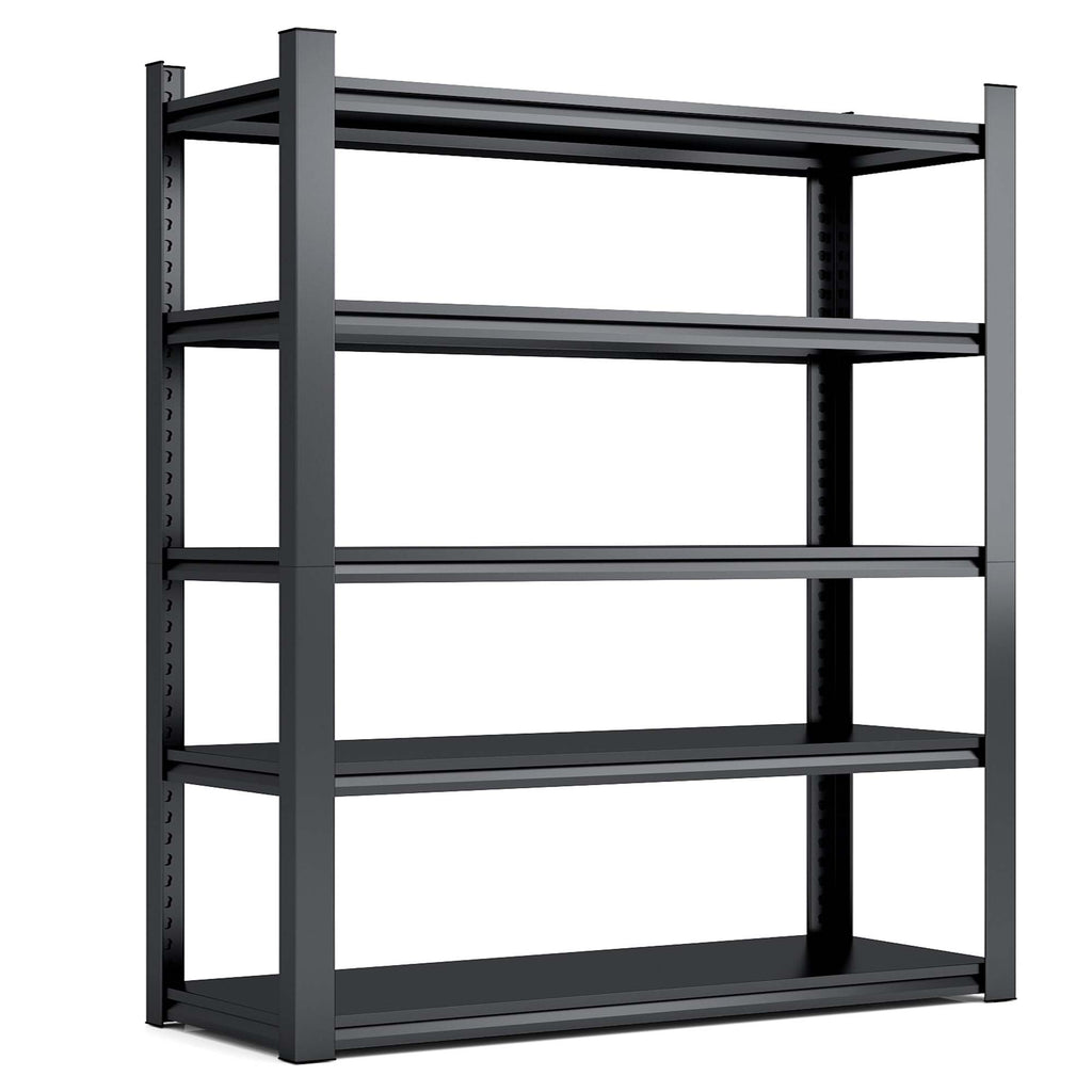 72"H 5 Tier Metal Shelves for Heavy Duty Storage