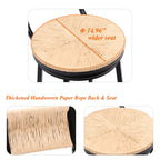 Honey Swivel Bar Stools with Paper Rope - Set of 2