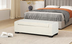50" Ottoman Bench in Textured Fabric