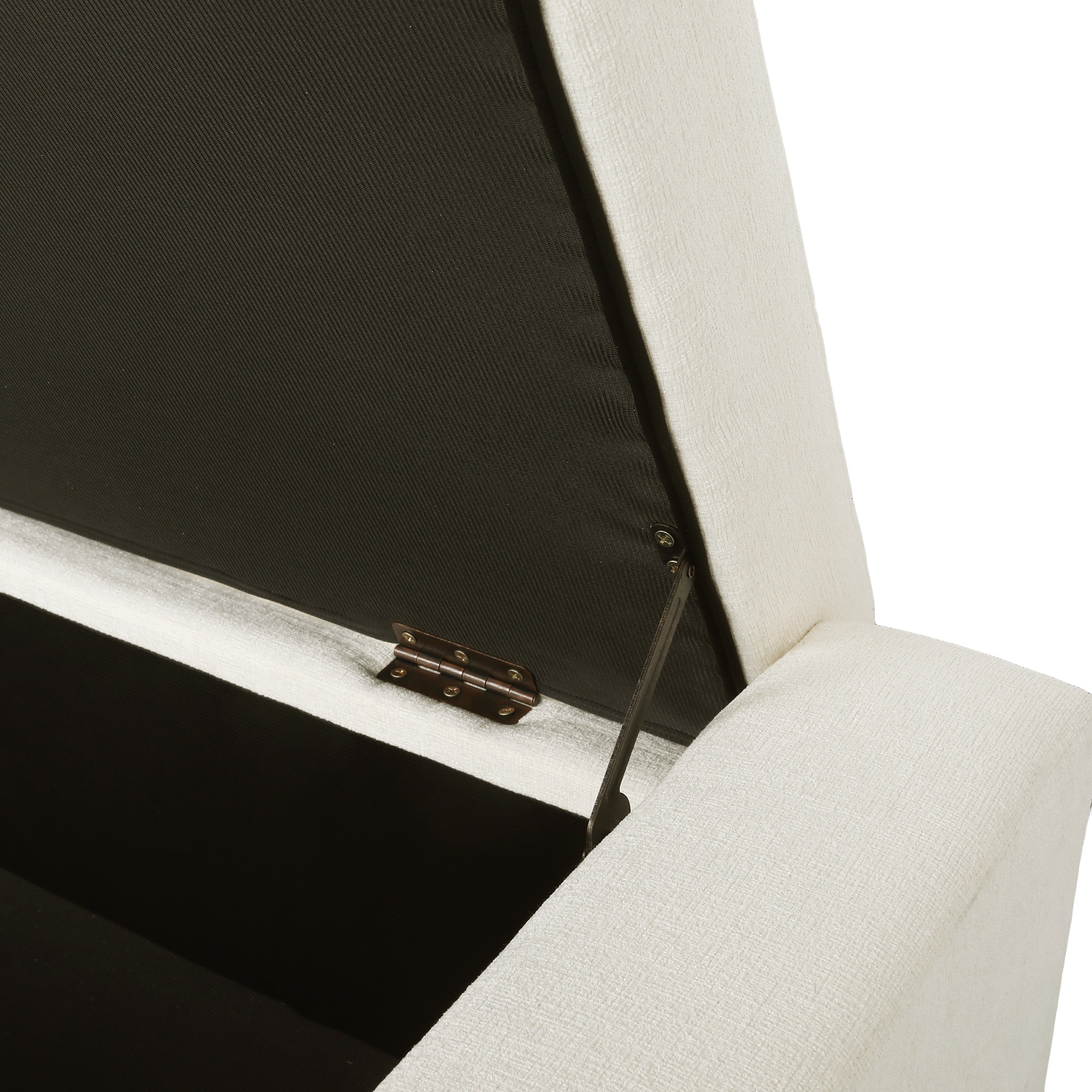 50" Ottoman Bench in Textured Fabric