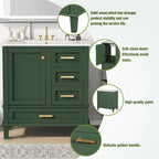 30" Bathroom Vanity in Green