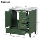 30" Bathroom Vanity in Green