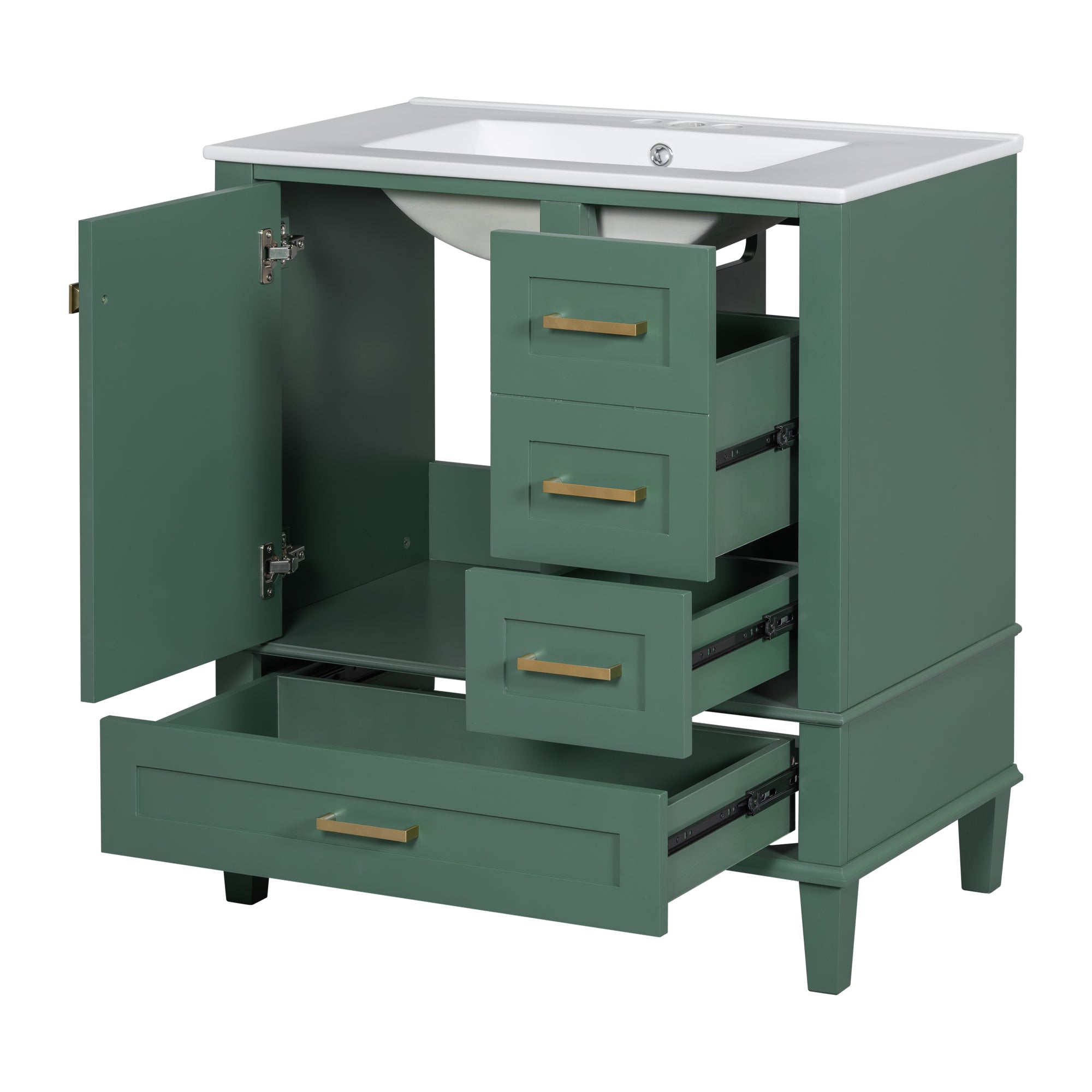 30" Bathroom Vanity in Green