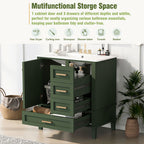 30" Bathroom Vanity in Green