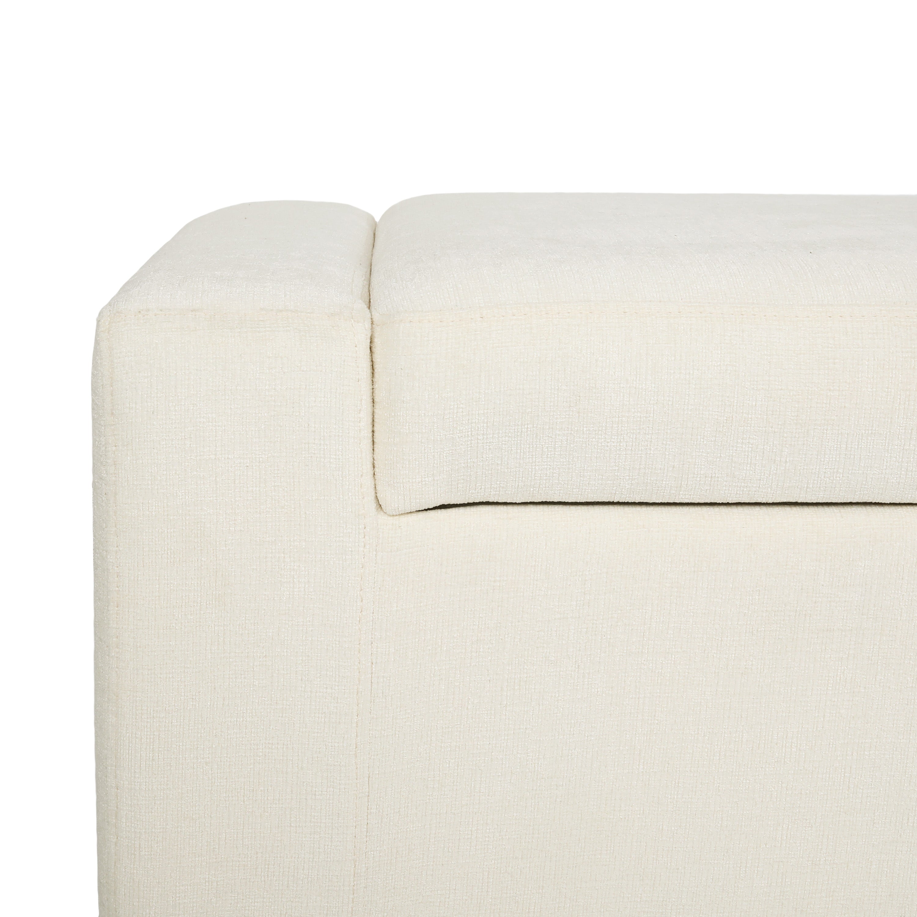 50" Ottoman Bench in Textured Fabric