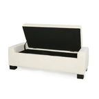 50" Ottoman Bench in Textured Fabric