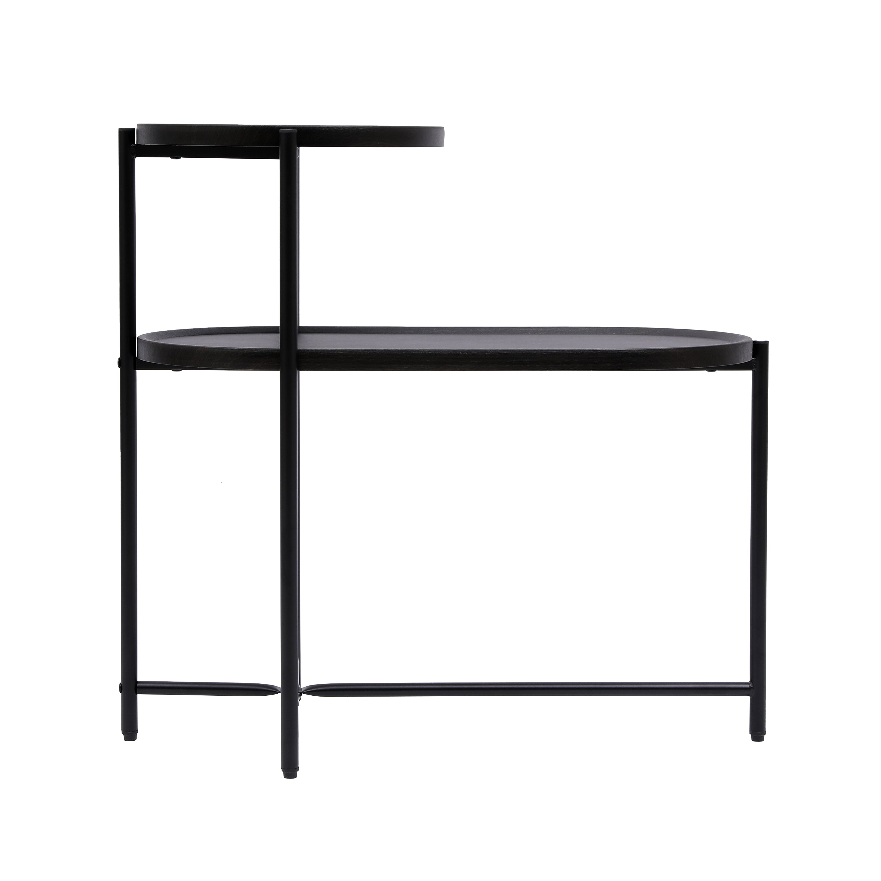 Round Coffee Table with Storage Tray