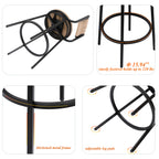 Honey Swivel Bar Stools with Paper Rope - Set of 2