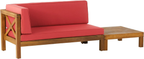 Brava X-Back Corner Bench-L with Coffee Table