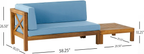 Brava X-Back Corner Bench-L with Coffee Table