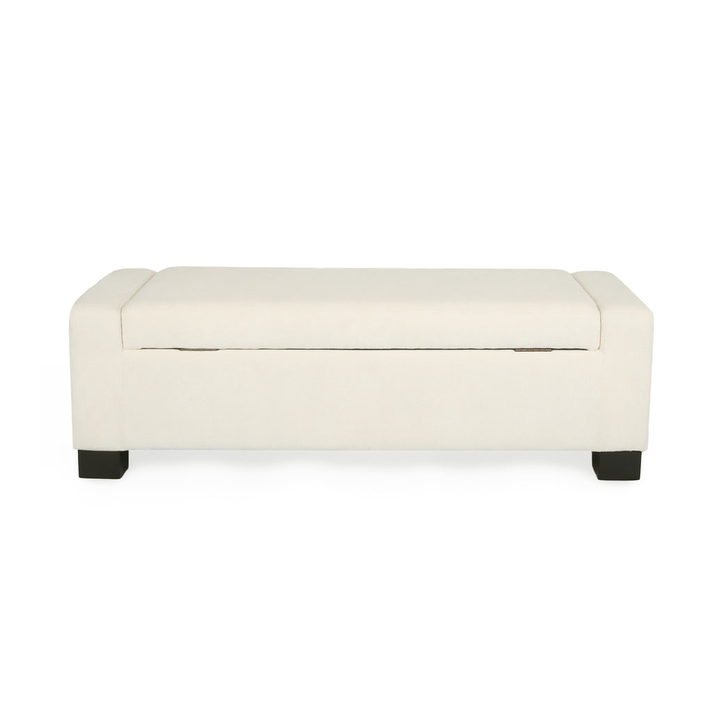 50" Ottoman Bench in Textured Fabric