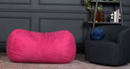 Michael 4 Foot Cylindrical Suede Bean Bag - Fuchsia