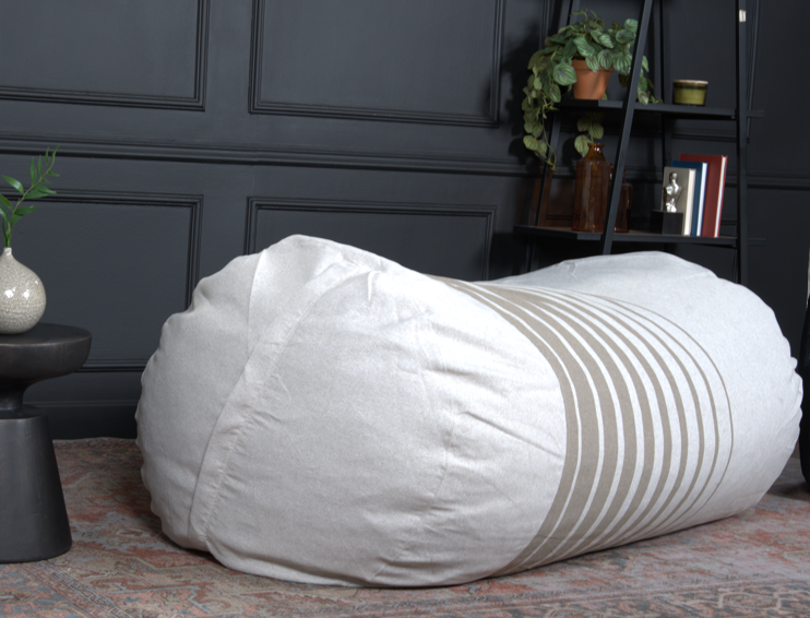 Zeon 6.5 Foot Striped Cylindrical Bean Bag