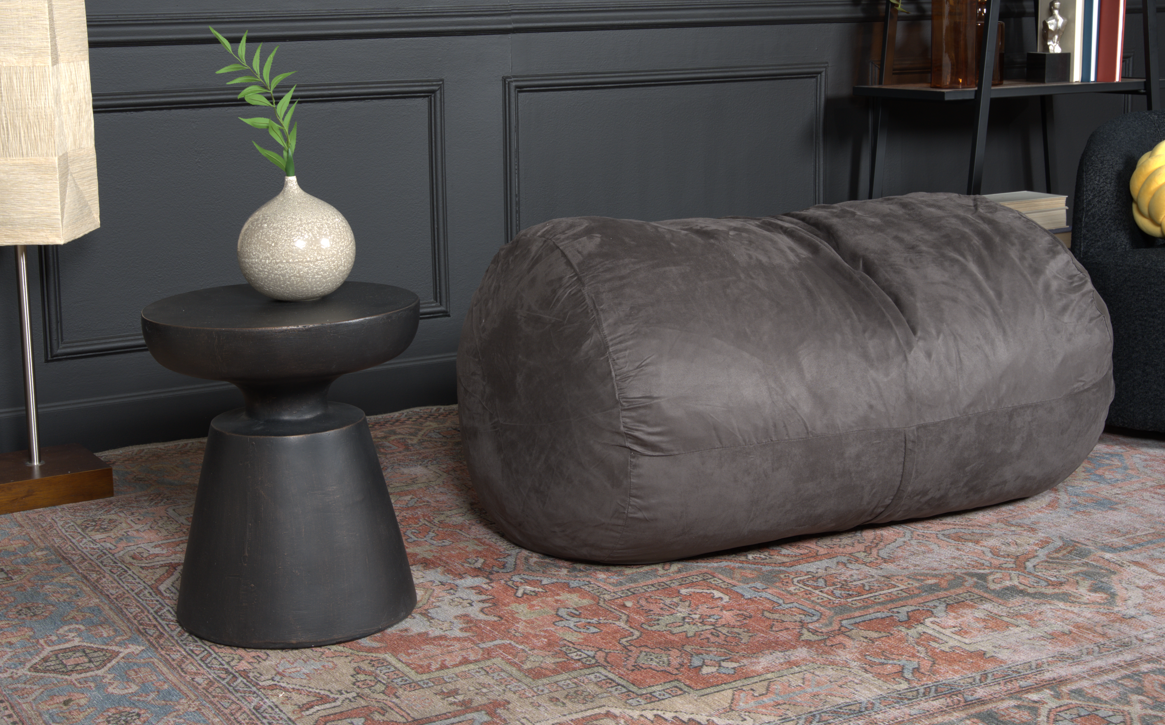 Michael 4 Foot Cylindrical Suede Bean Bag