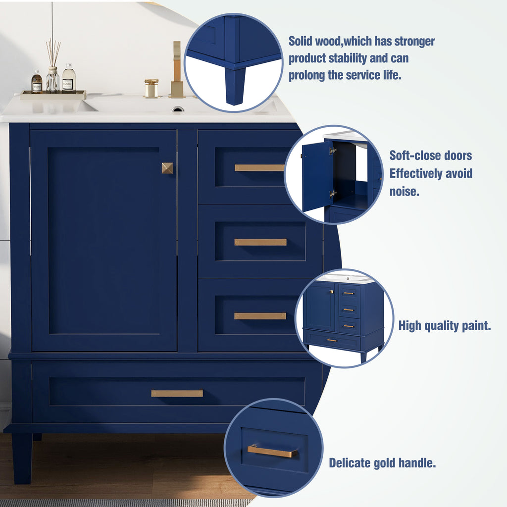 30" Bathroom Vanity Set with Sink Combo