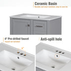 30" Modern Bathroom Vanity with Sink Combo Set