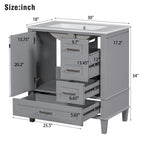 30" Modern Bathroom Vanity with Sink Combo Set