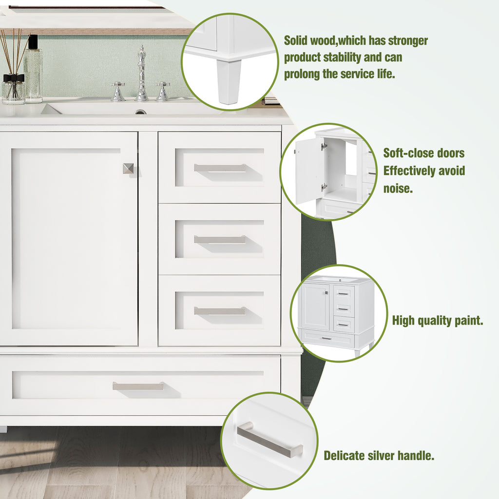 30" Bathroom Vanity with Sink Combo Set