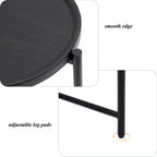 Round Coffee Table with Storage Tray