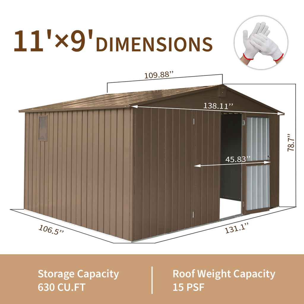 Backyard Storage Shed 11'x9'