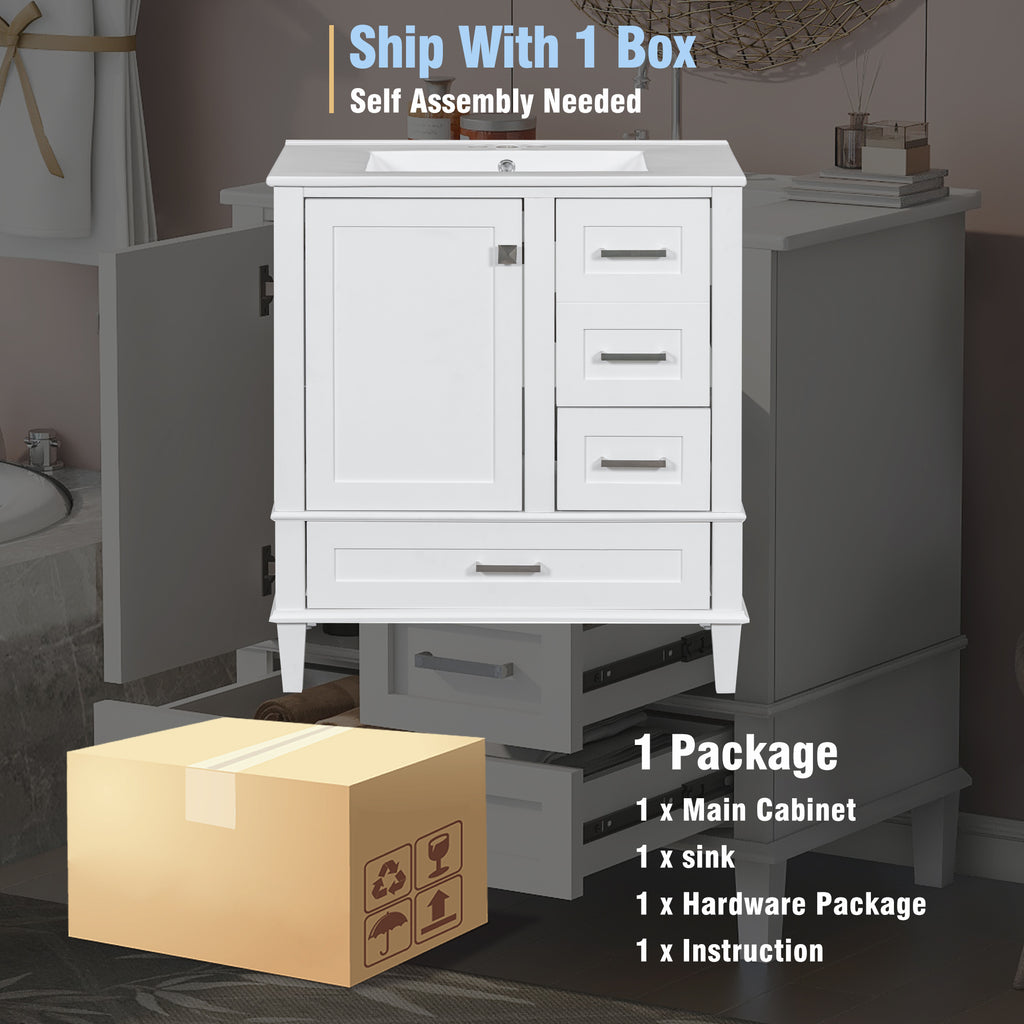 30" Bathroom Vanity with Sink Combo Set