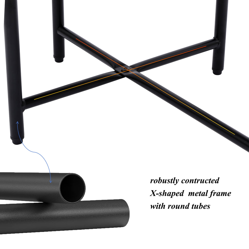 Round Coffee Table with Storage Tray