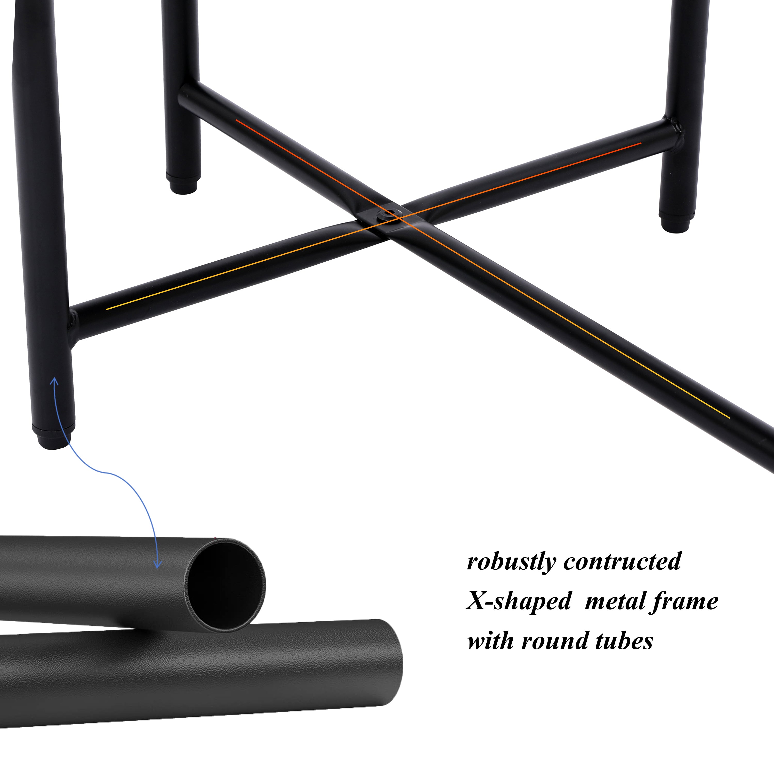 Round Coffee Table with Storage Tray